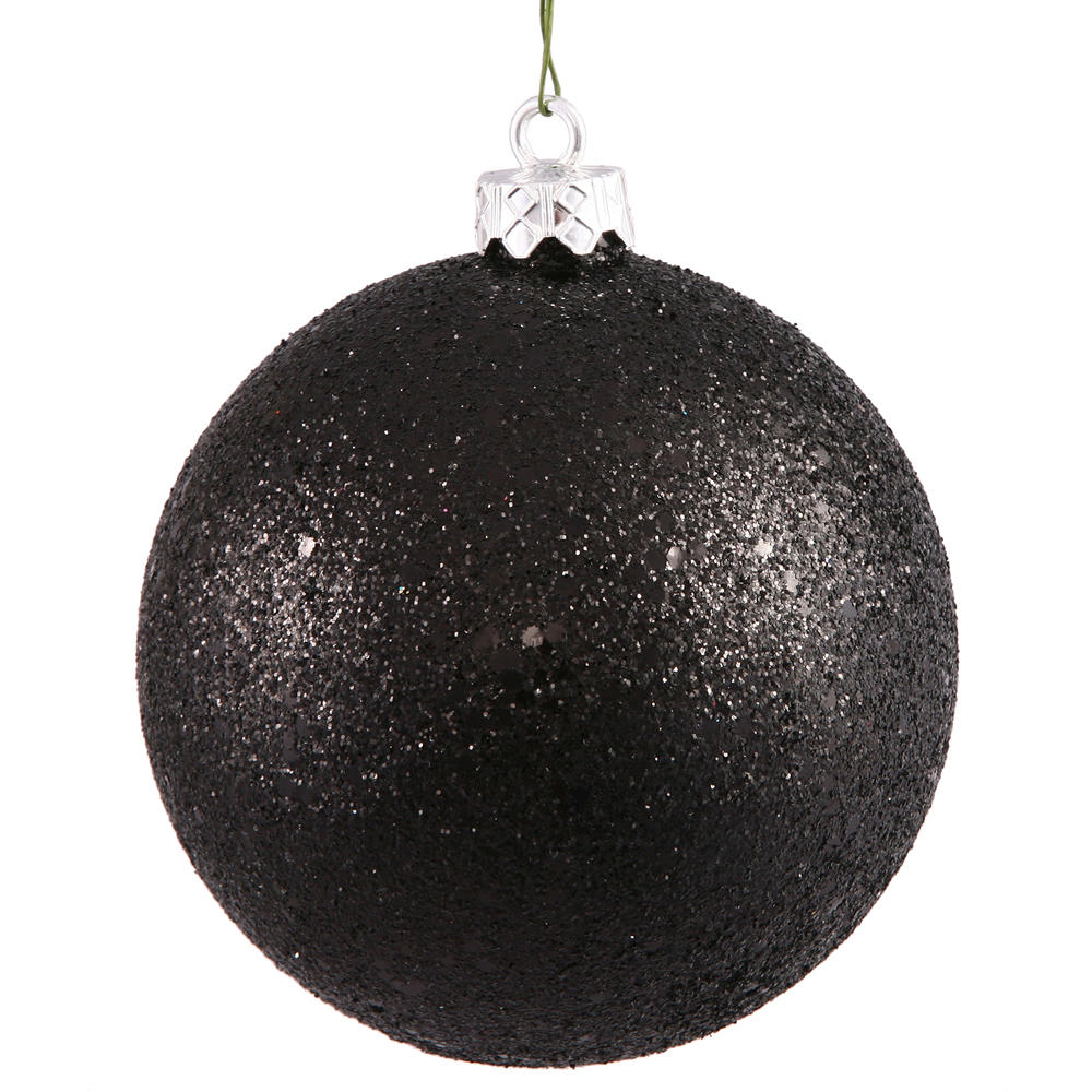Vickerman 10" Black Sequin Christmas Ball Ornament
