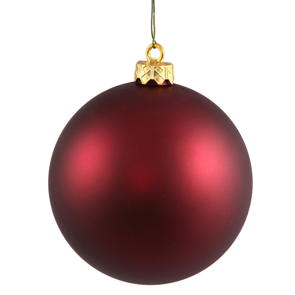 Vickerman 2.4" Wine Matte Christmas Ball Ornament 24 per Bag
