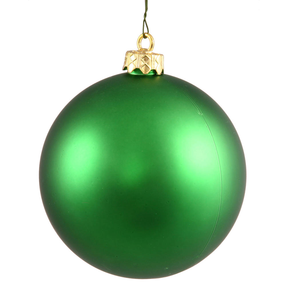 Vickerman 12" Green Matte Christmas Ball Ornament