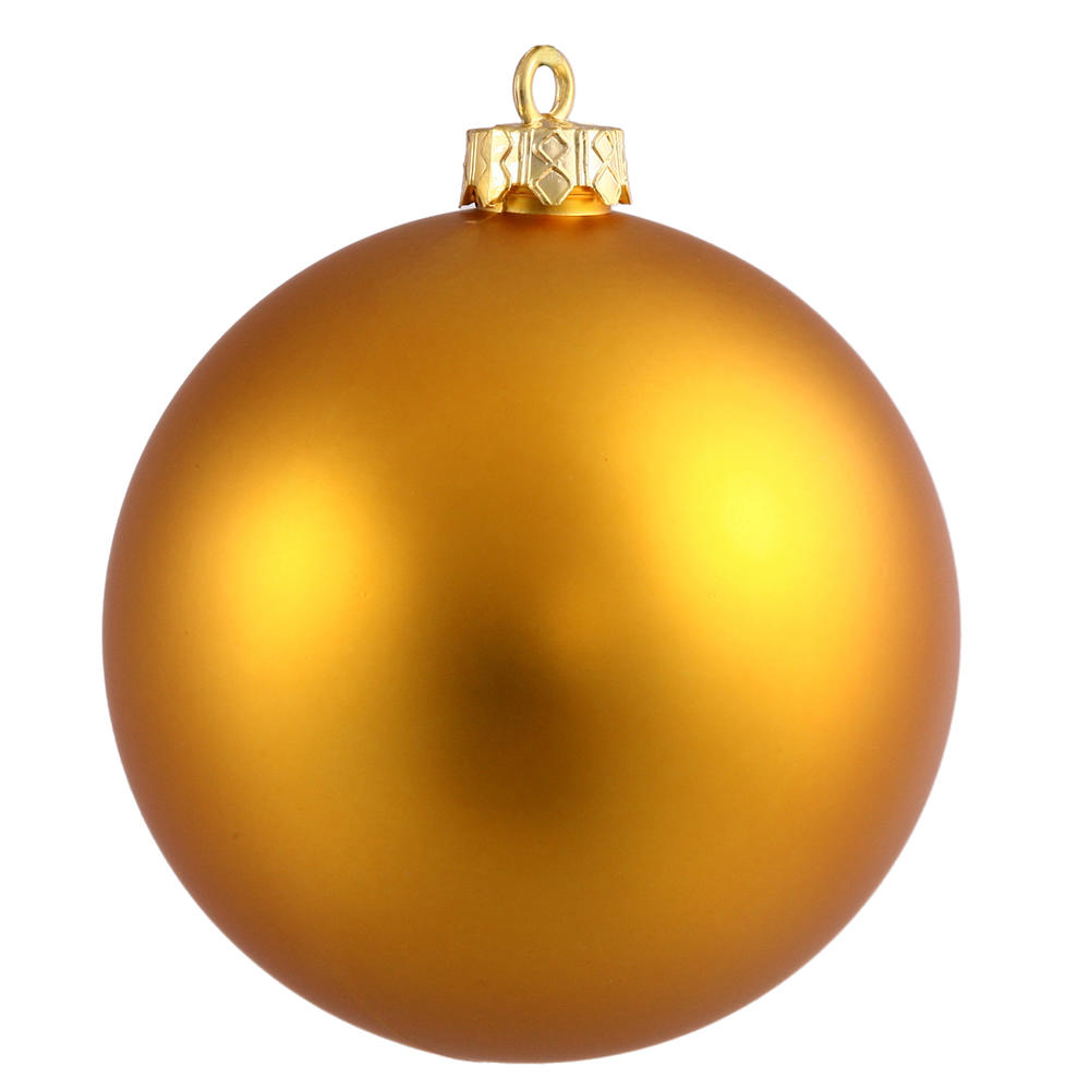 Vickerman 12" Antiq Gold Matte Christmas Ball Ornament