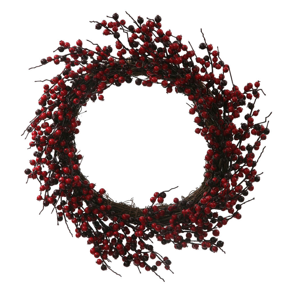 Vickerman 22" Red/Burgundy Mixed Berry Artificial Christmas Wreath