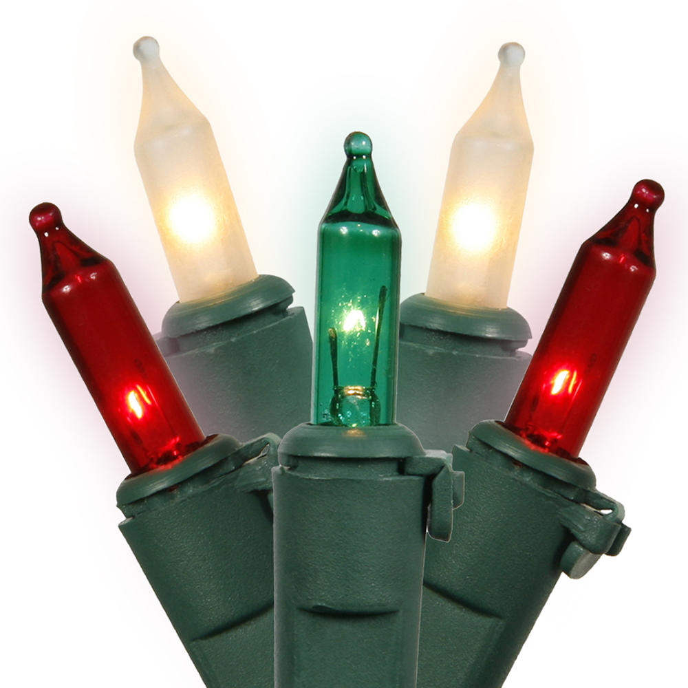 Vickerman 46' Red, White and Green Mini Light Set