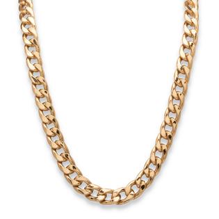 Palmbeach Jewelry Mens Curb Link Necklace In Yellow Gold Tone