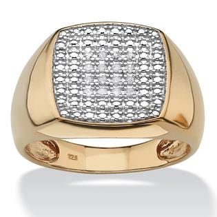 Palmbeach Jewelry Mens 110 Tcw Diamond 18k Gold Over