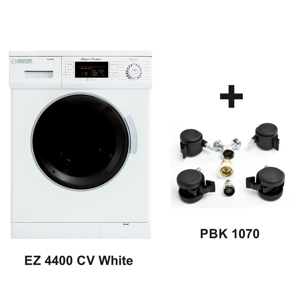 EZ 4400CV White+PBK 1070 Equator Allinone Compact Combo Washer Dryer