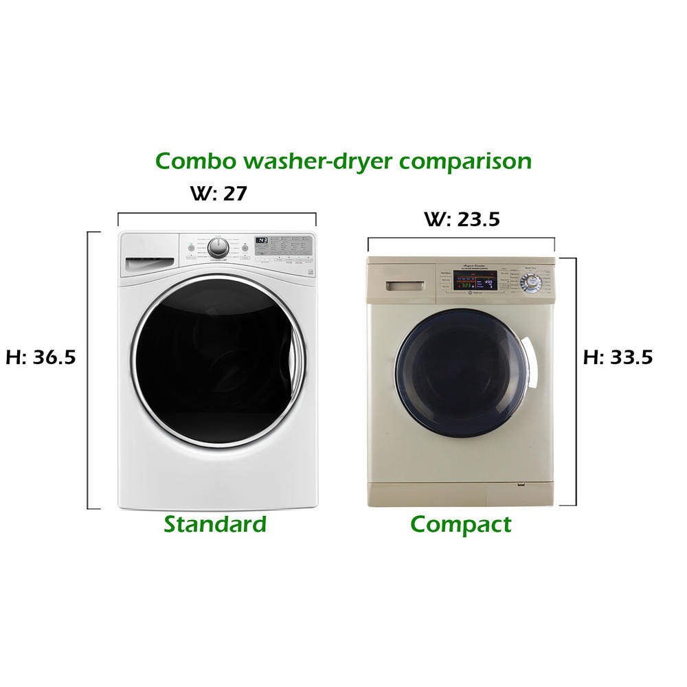 Equator Advanced Appliances Equator Pro Compact 110V Vented/Ventless 13 lbs Combo Washer Sensor Dry 1200 RPM(Gold)