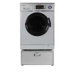 Equator Advanced Appliances EZ 4400 N + Pedestal Silver New Version Compact Combination Washer & Dryer in Silver with Pedestal, 2019 Model