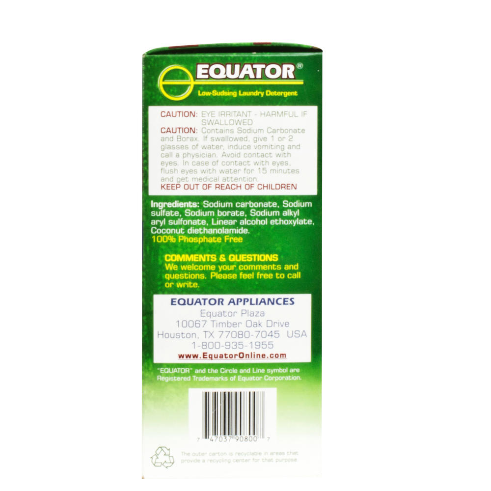 Equator HE Detergent 1 case (8 boxes of 5lbs. each)