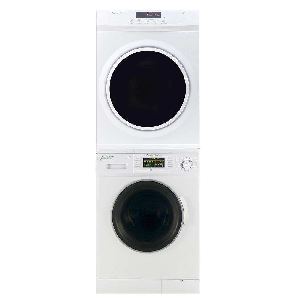 Equator EW 824 N & ED 860 Set of New Version Compact Front Load Washer and Standard Dryer