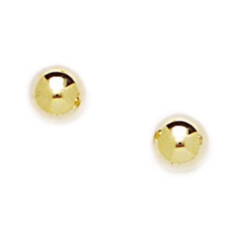 14K Yellow Gold 6mm Polished Ball Stud Screwback Earrings, Women's 14K Yellow Gold 6mm Polished Ball Stud Screwback Earrings, Women's