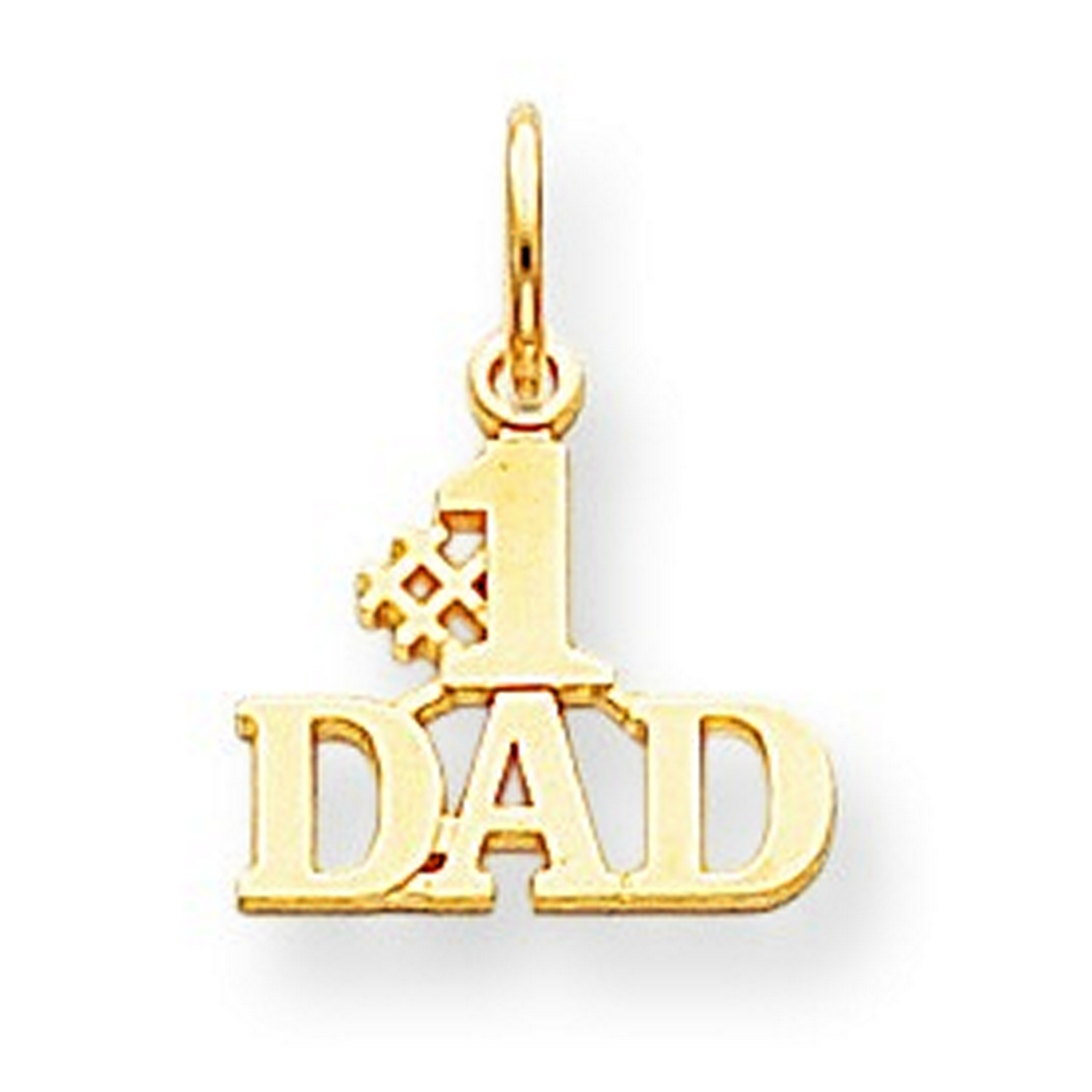 10k Yellow Gold Number 1 Dad Charm (13x17mm)