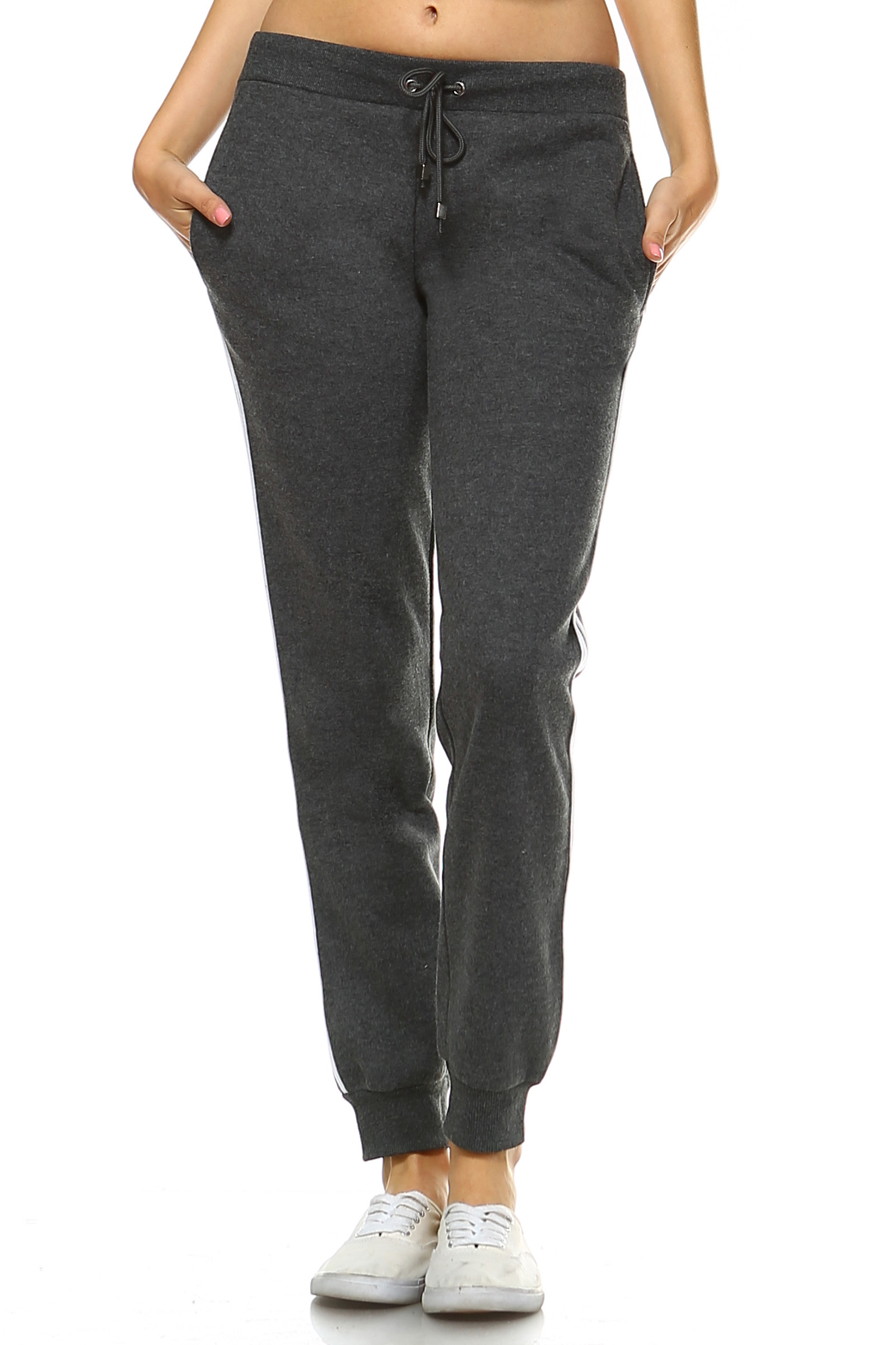 ladies side stripe joggers