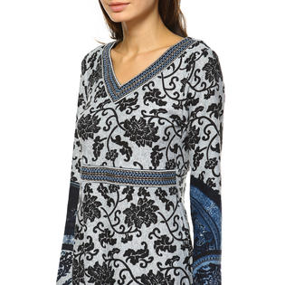 White Mark Naarah Embroidered Sweater Dress