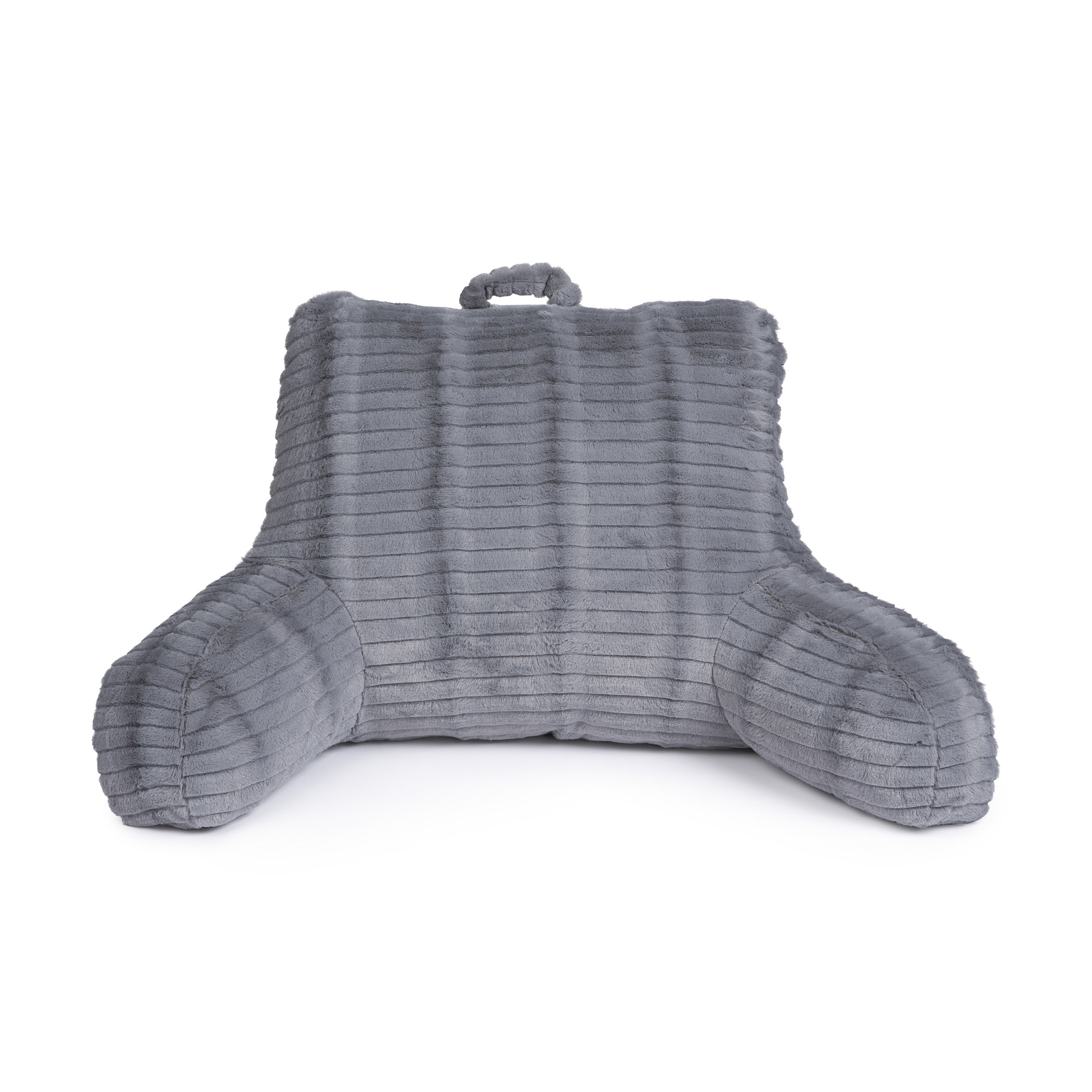 Grey Cut Faux Fur Bedrest, Gray Grey Cut Faux Fur Bedrest, Gray