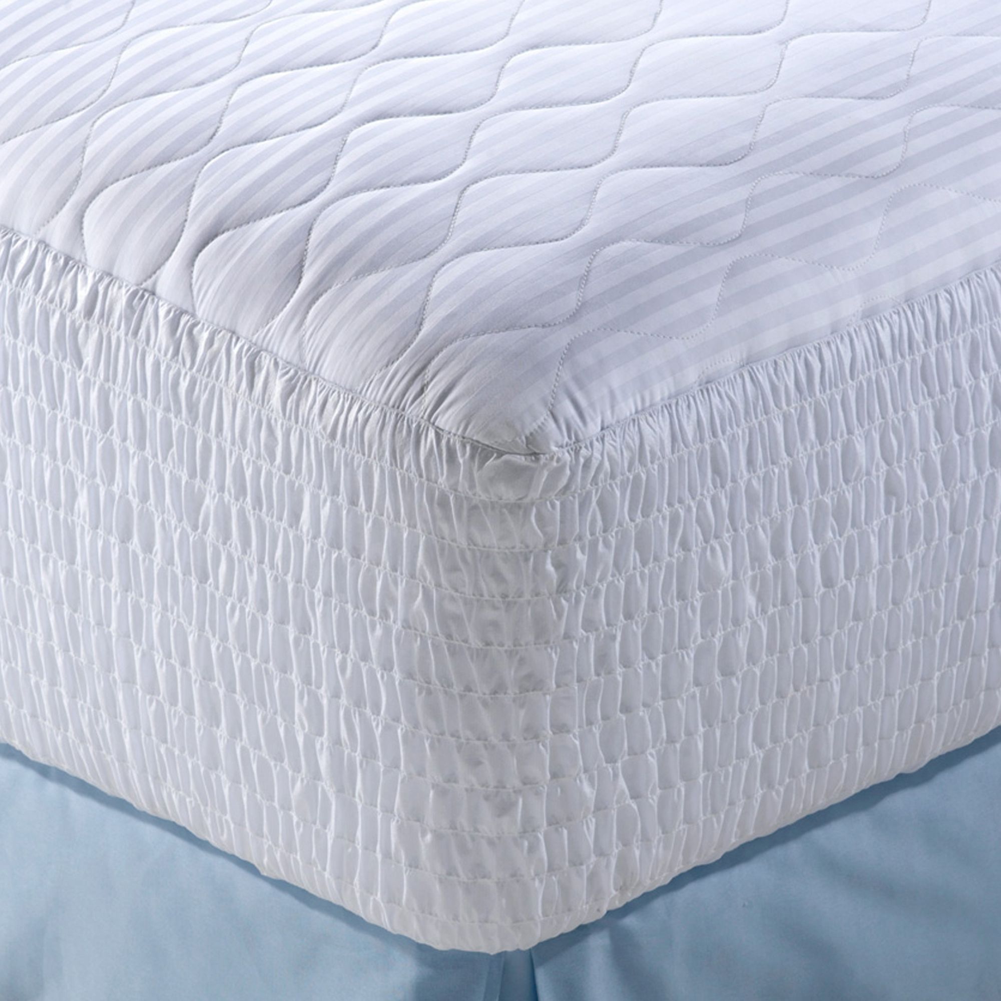 Beautyrest 500TC Five Zone Queen Size 15" ExpandaGrip Mattress Pad