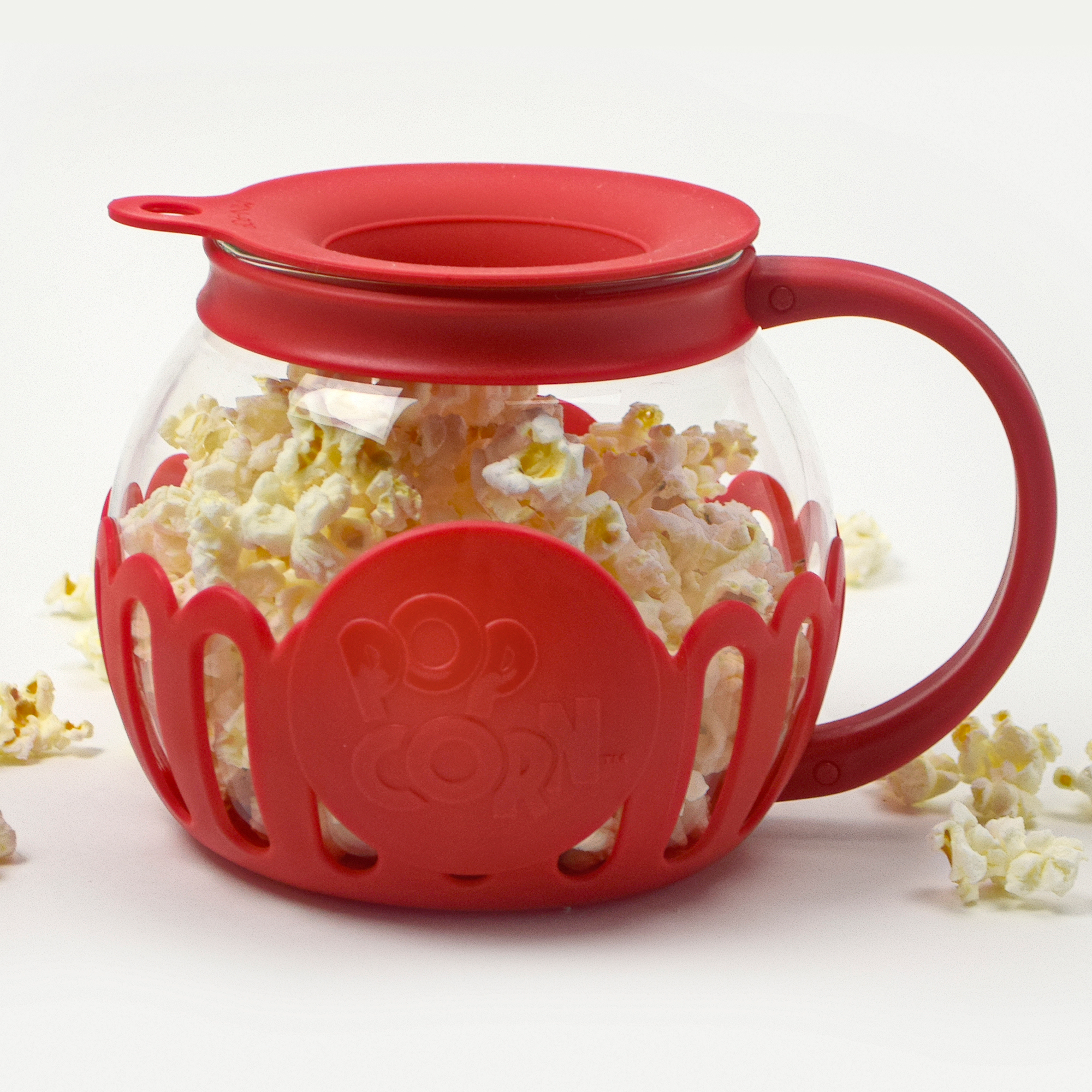 Micro-Pop Popcorn Popper, With 3-in-1 Lid - Ecolution - 3 Quart Family Size  / Teal