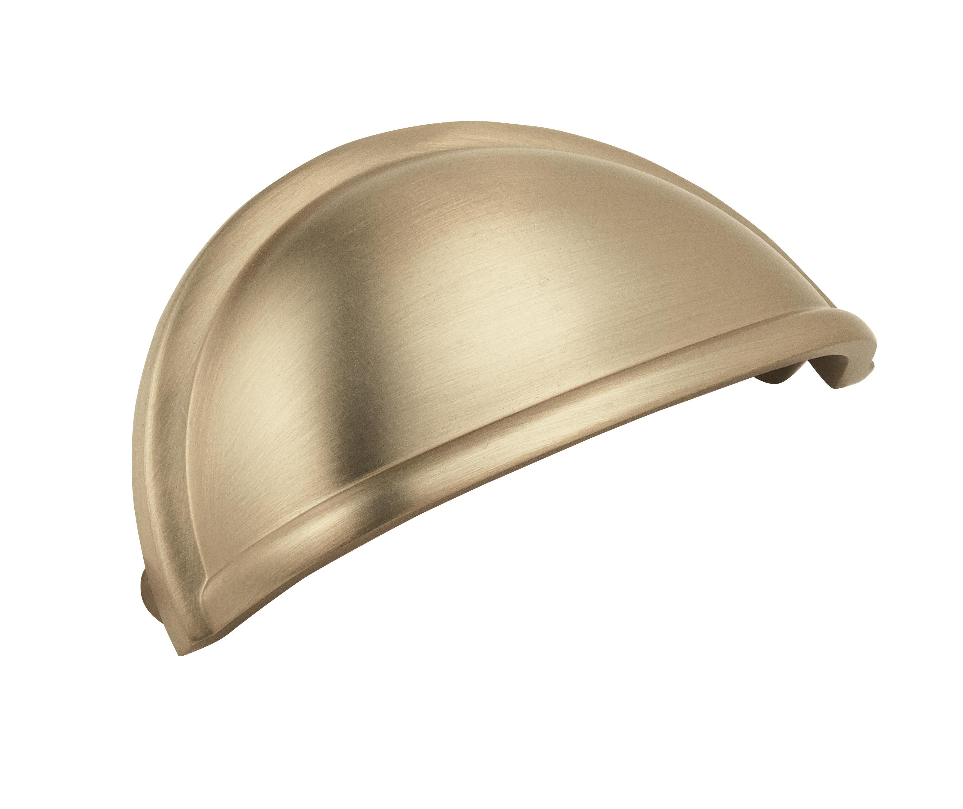Amerock Cup Pulls 3 in (76 mm) Center-to-Center Golden Champagne Cabinet Cup Pull