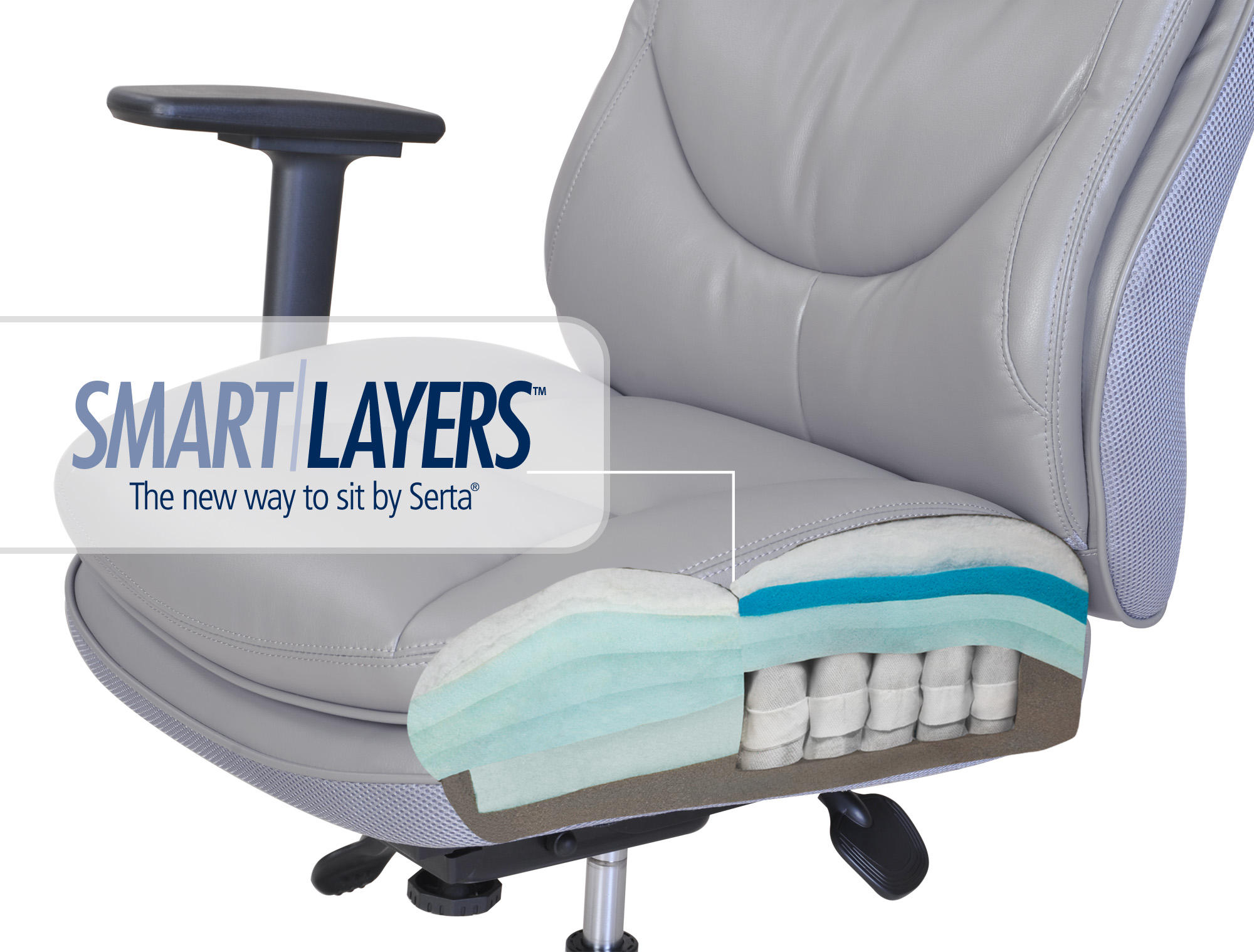 Serta at Home Smart Layers Commercial Series 600 Task Chair Gray