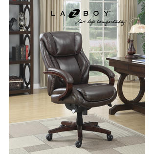 La Z Boy Bellamy Comfort Core Traditions Executive Office Chair Coffee Brown