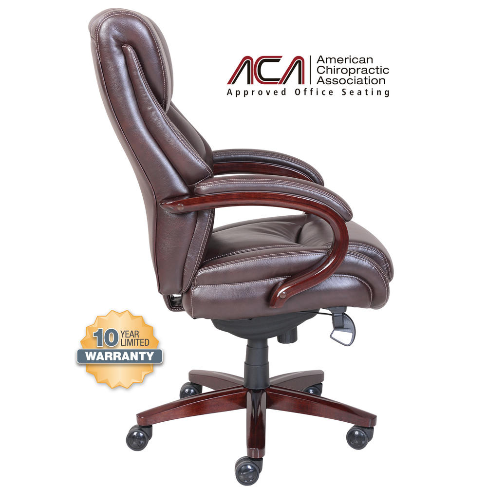 La-Z-Boy Bellamy Comfort Core Traditions Executive Office Chair-Coffee Brown
