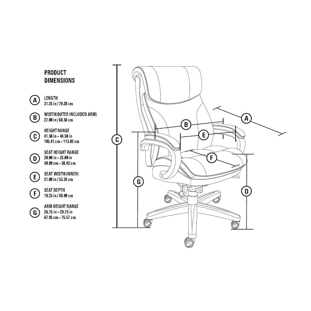 LaZBoy Bellamy Comfort Core Traditions Executive Office ChairCoffee