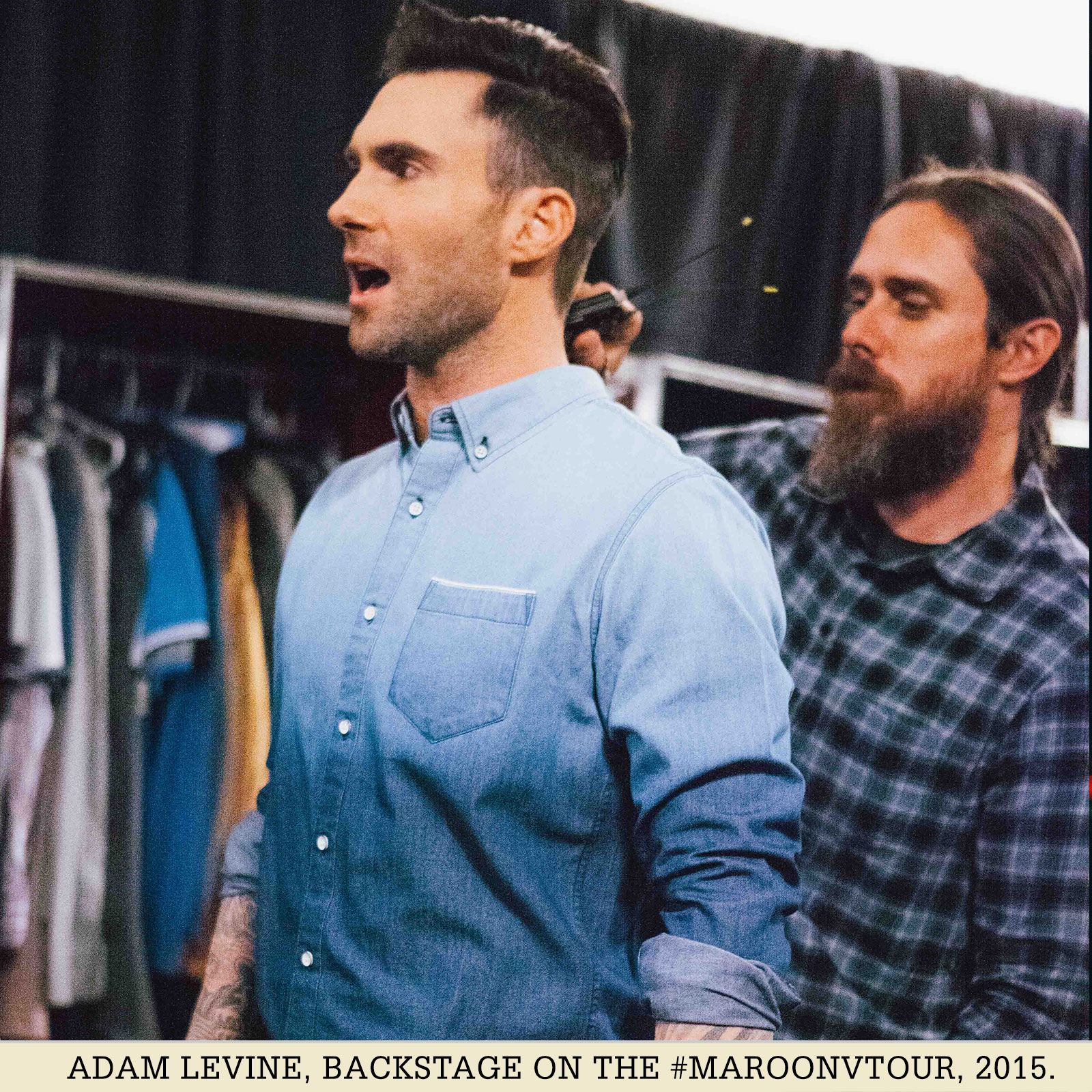 Adam Levine Men&#8217;s Dip Dye Selvage Denim Shirt