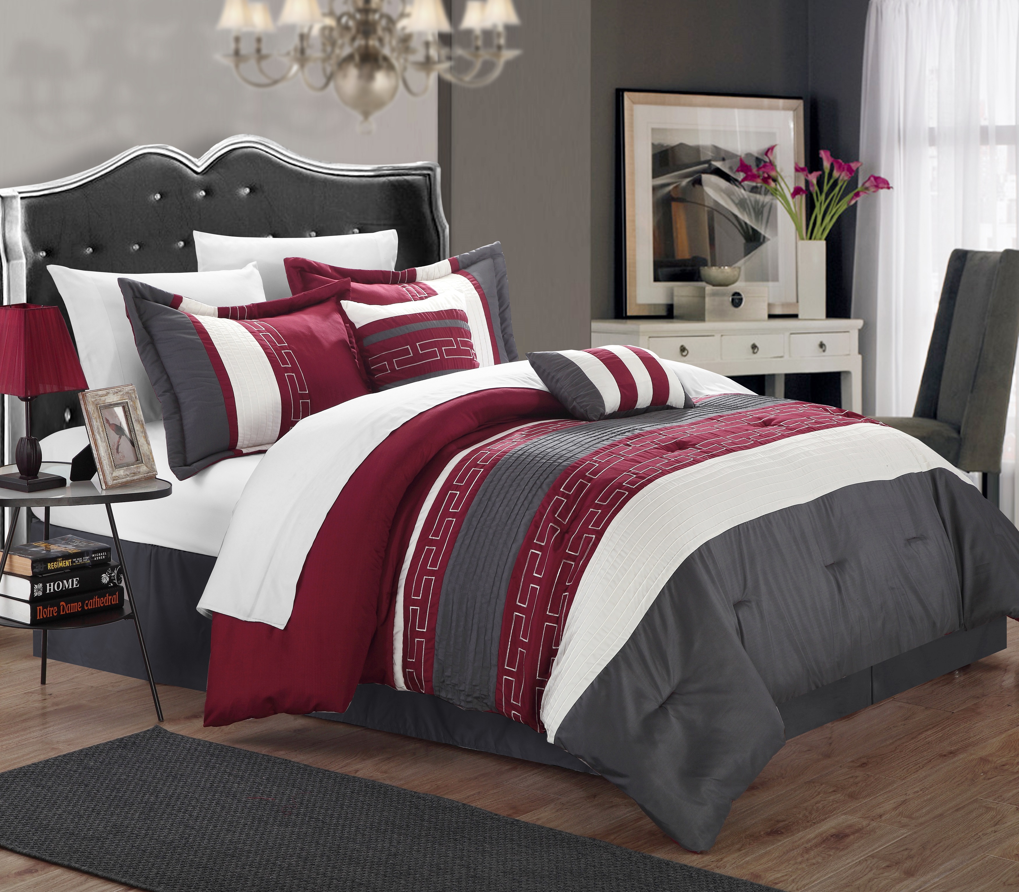 Chic Home Rosswell 10 Piece bed in a Bag Comforter Set
