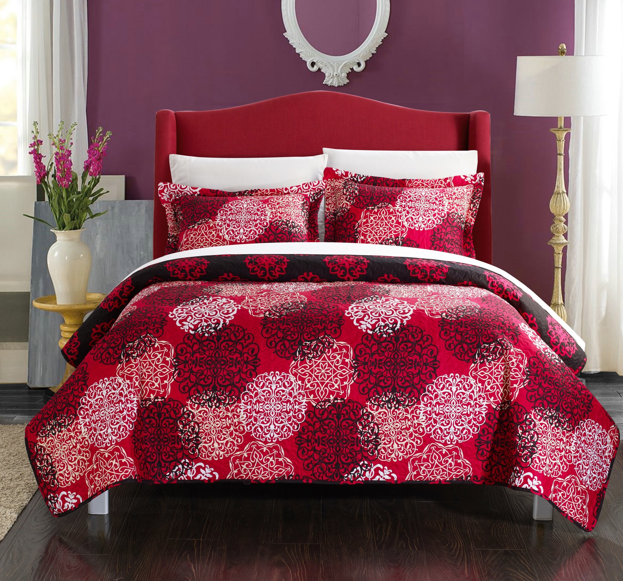 Chic Home Kenny 2 or 3 Piece Reversible Quilt Set