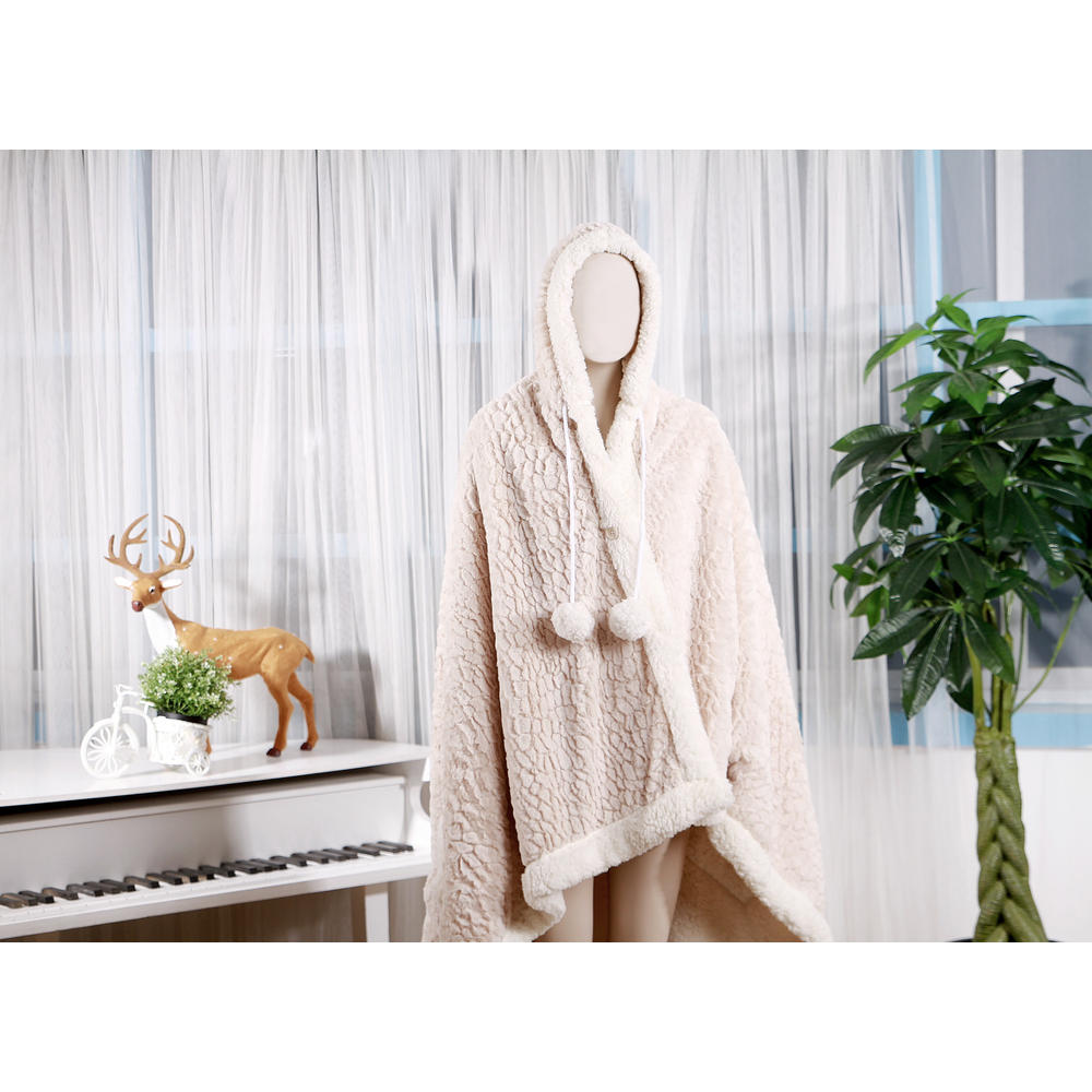 Chic Home Janet 1 Piece 51x71 Hooded Snuggle, Beige