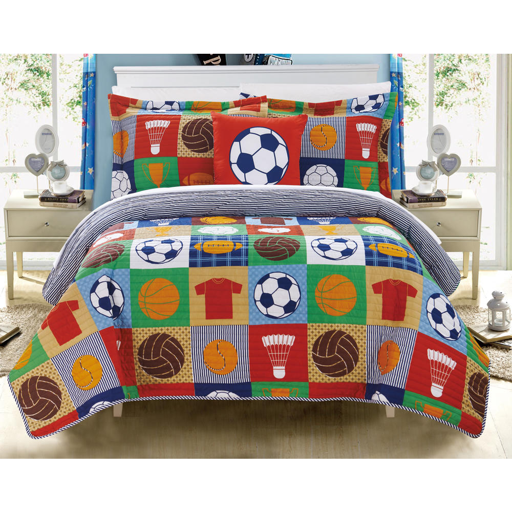 Chic Home Duetto 3 or 4 Piece Reversible Quilt Set