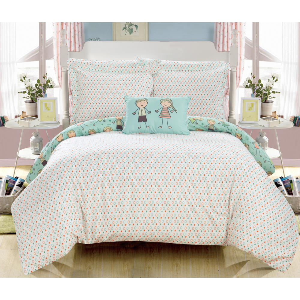 Chic Home Dumbo 6 or 8 Piece Reversible Bed in a Bag Comforter Set