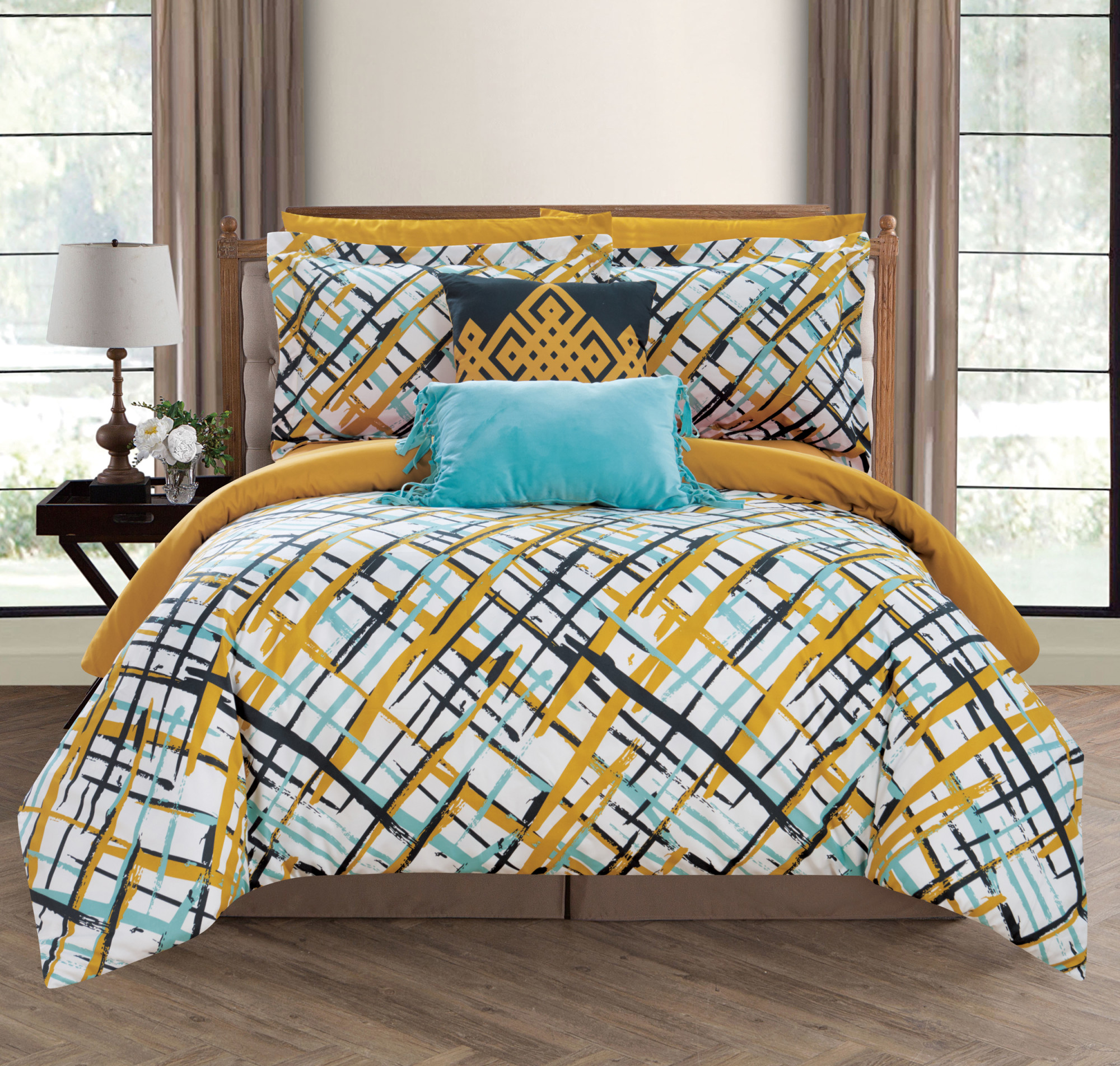 Chic Home Miro 7 or 9 Piece Reversible Bed in a Bag Comforter Set