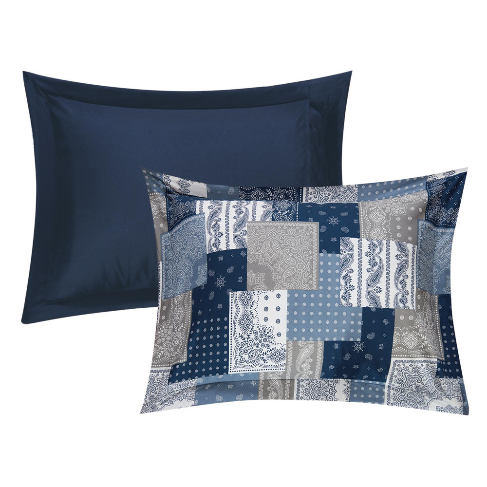 Chic Home Tethys 3 Piece Reversible Twin Duvet Cover, Blue