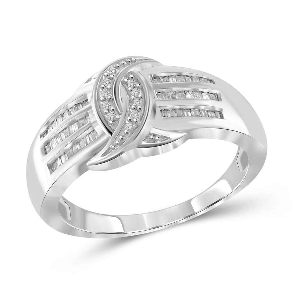 1/4 Carat T.W. White Diamond Sterling Silver Ring