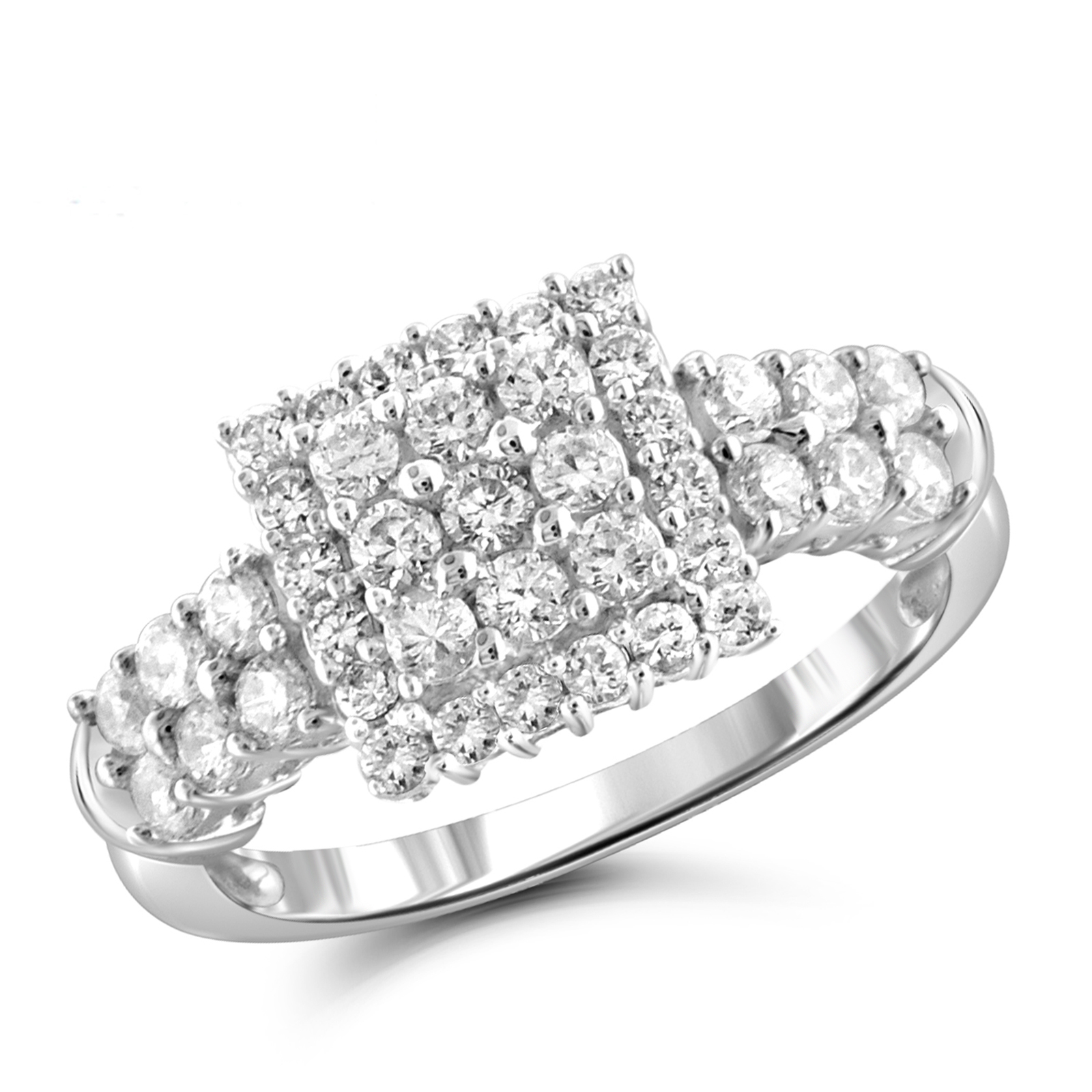 Tradition Diamond 10K White Gold 1.00 CTTW Round Certified Diamond Ring - Size 7 Only