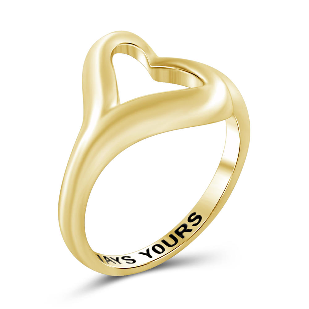JewelonFire  Always Yours 14K Gold Over Silver Heart Ring