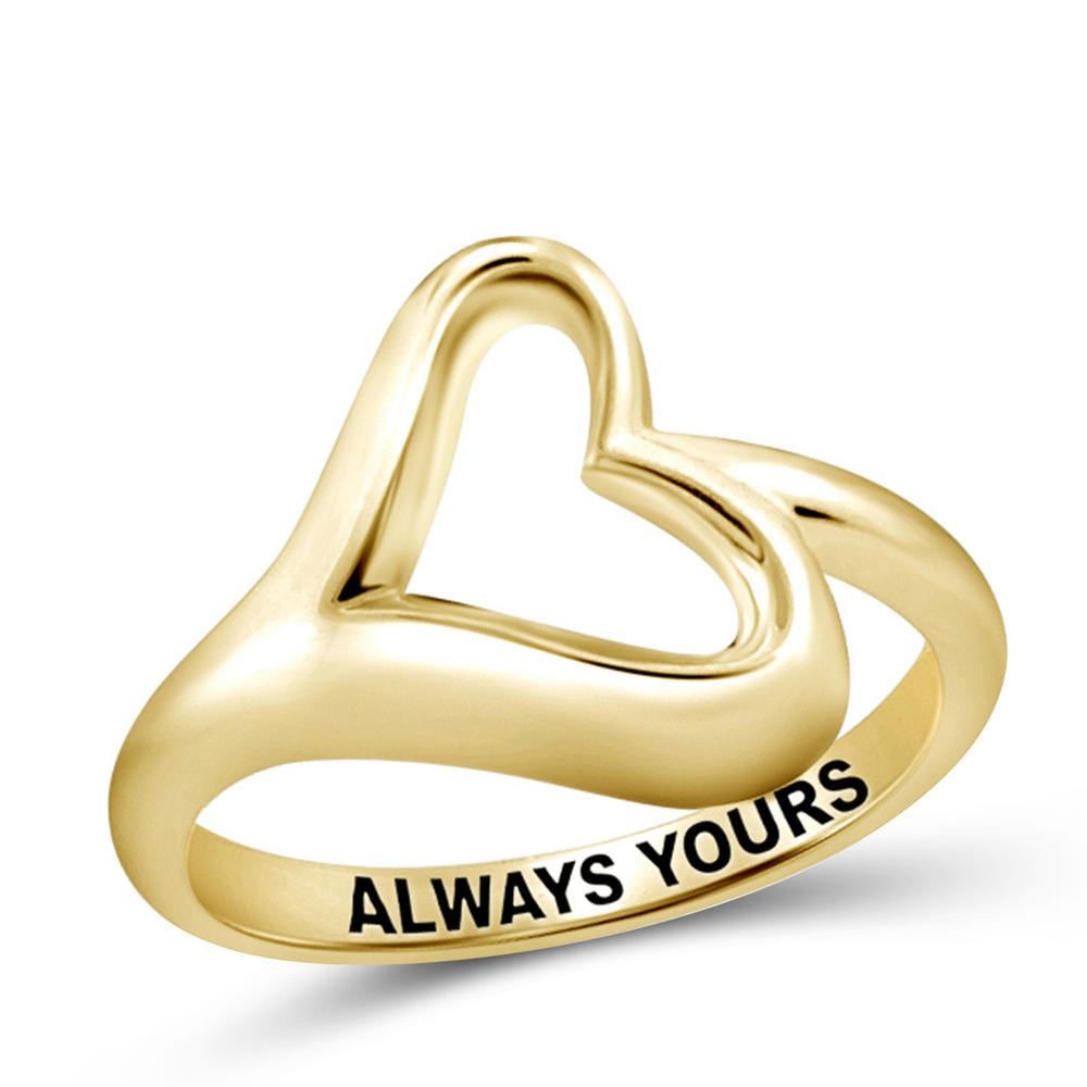 JewelonFire  Always Yours 14K Gold Over Silver Heart Ring