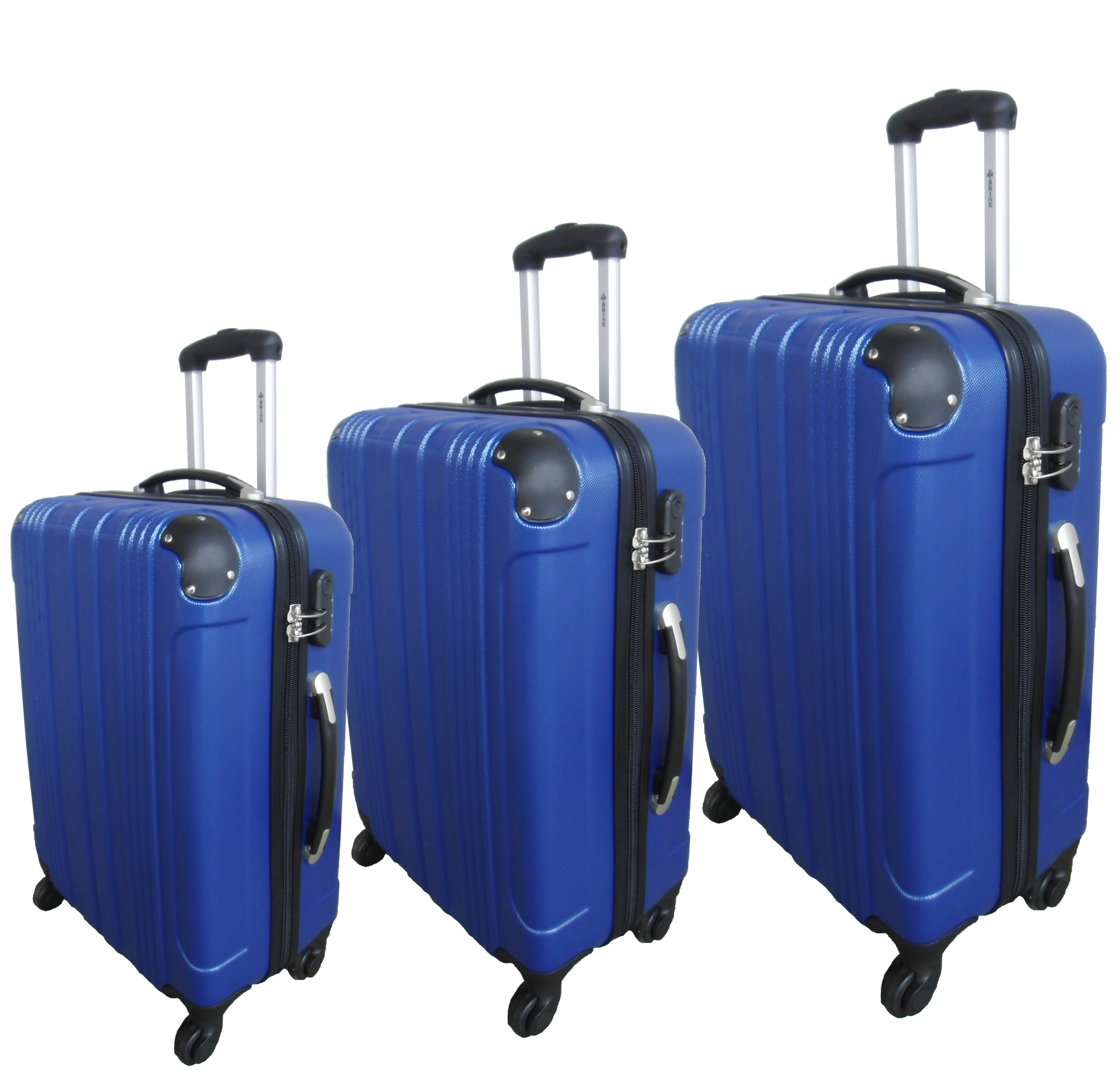 McBRINE Light Weight Polycarbonate  3 Pc Luggage Set  On Swivel Wheels
