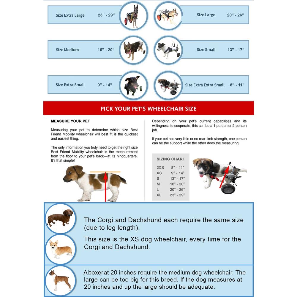 Best Friend Mobility BFMM Mobility Elite Dog Wheelchair - Medium