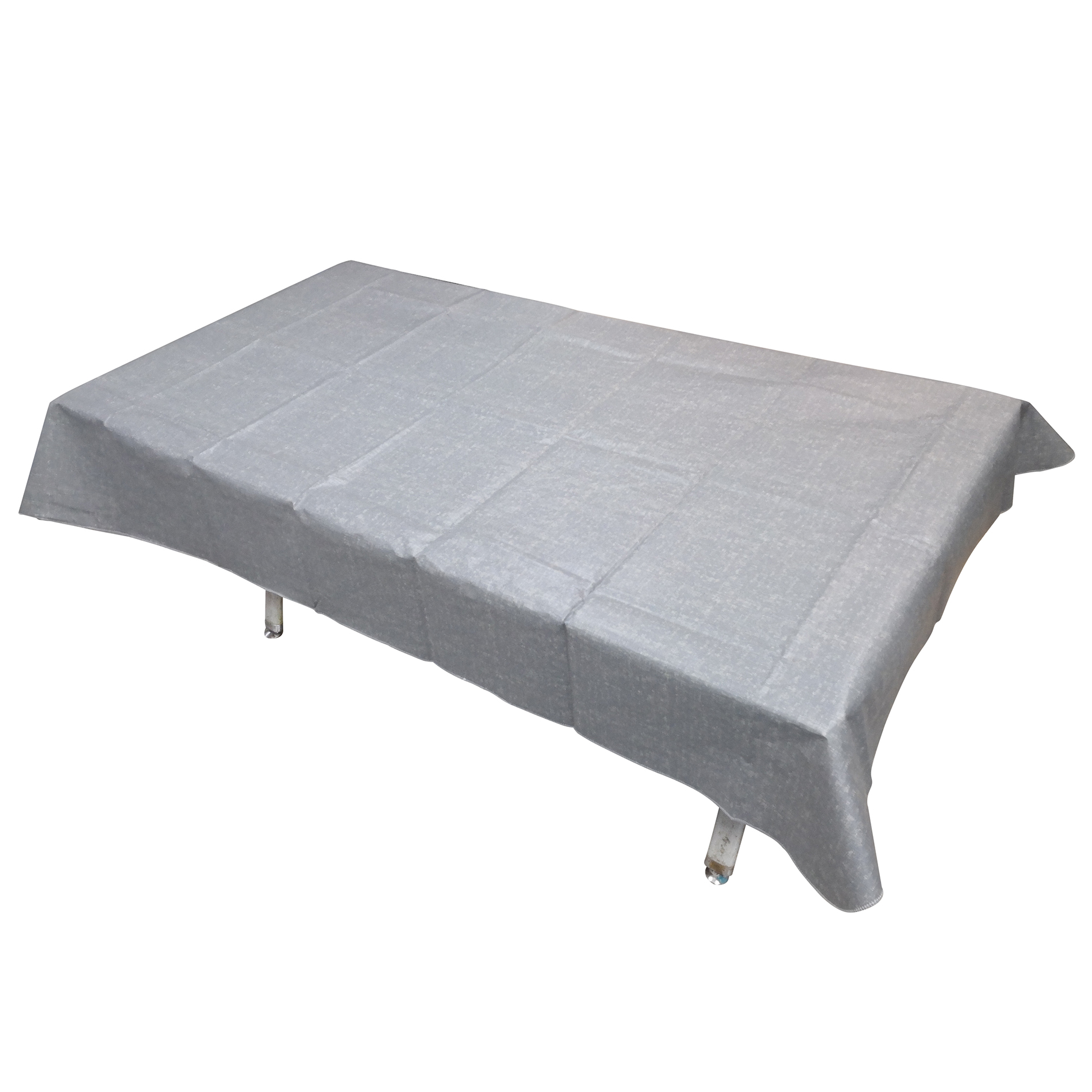 Essential Home PEVA Rectangle Tablecloth Grey