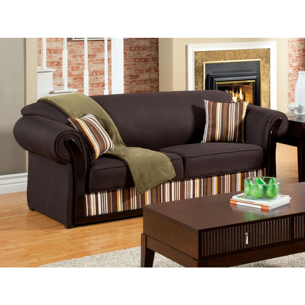 Furniture of America Edithen Dark Brown Transitional Style Sofa