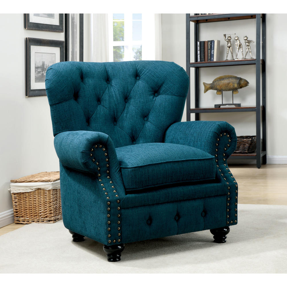 Furniture of America Farrah Traditional Tufted Arm Chair