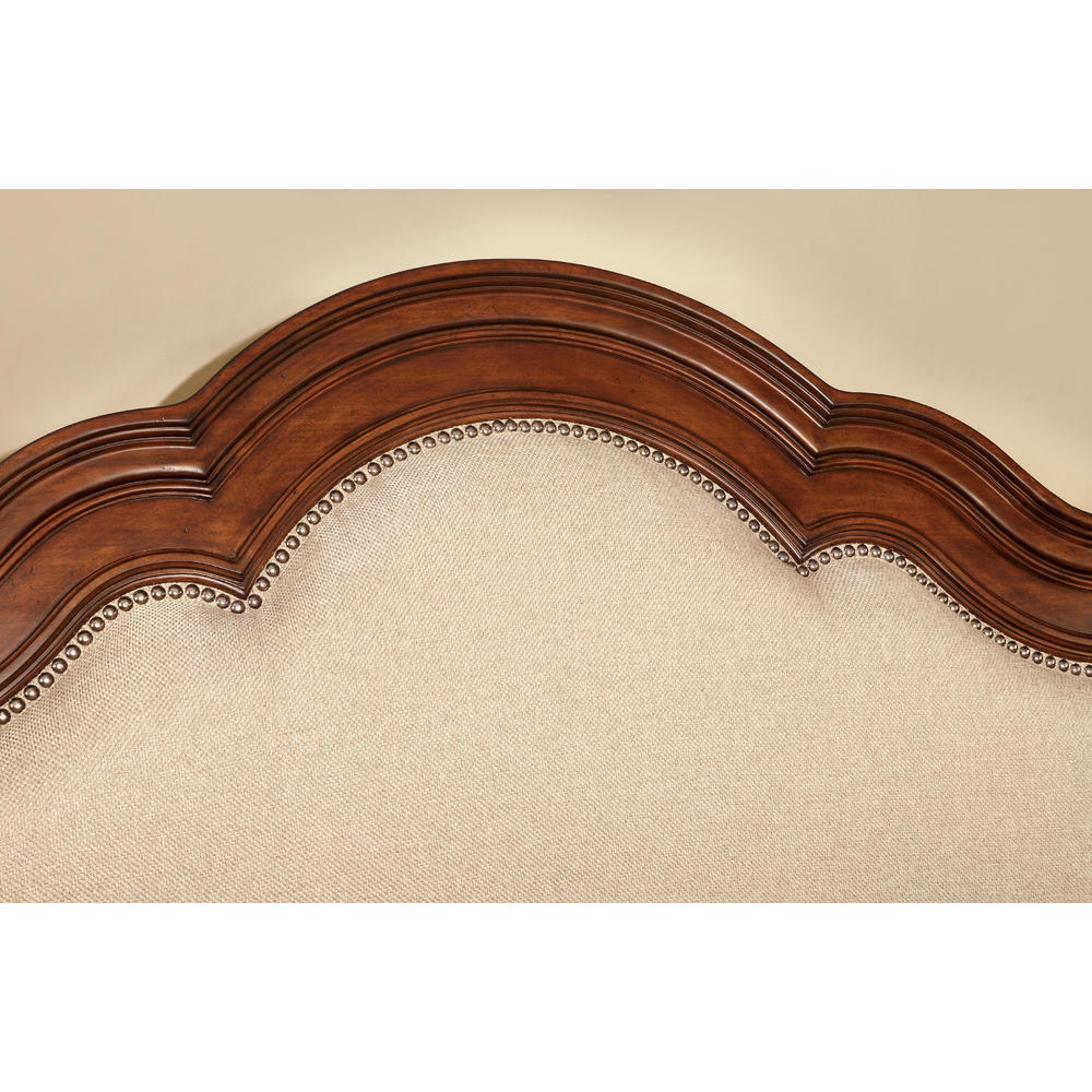 Furniture of America Brown Cherry Rugia Sleigh Bed