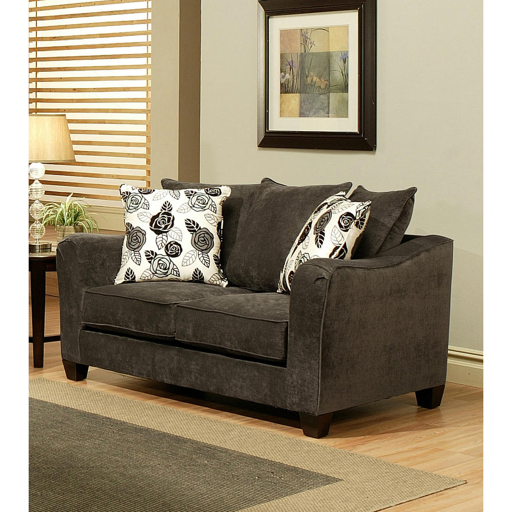 Furniture of America Kyota Gray Upholstered Loveseat