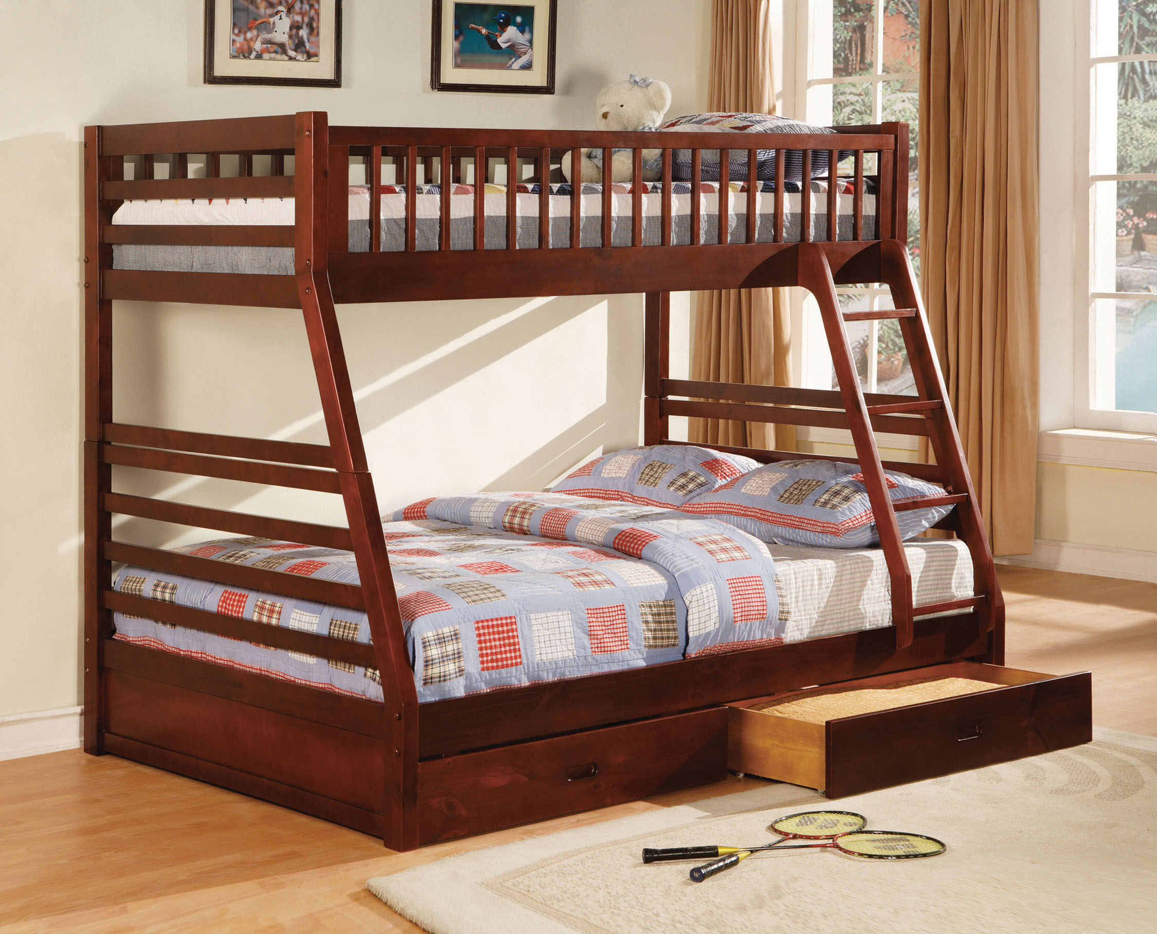Furniture of America Baraga Twin over Full Bunk Bed