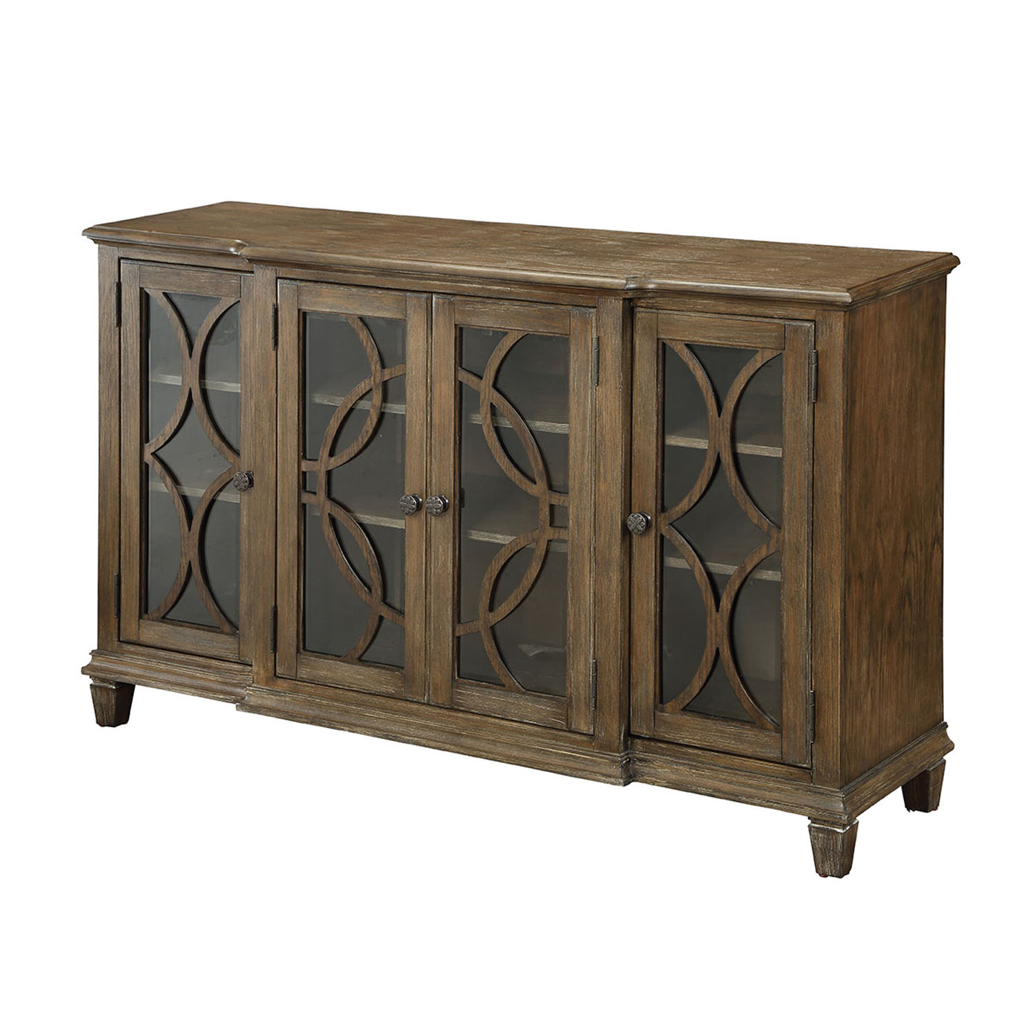 Furniture of America Camilla Transitional Style Glass Cabinet Server-SJEG-5315TW Furniture of America Camilla Transitional Style Glass Cabinet Server-SJEG-5315TW