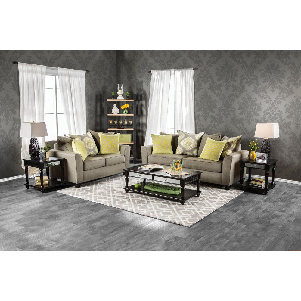 Furniture of America Parkers Gray Fabric Sofa