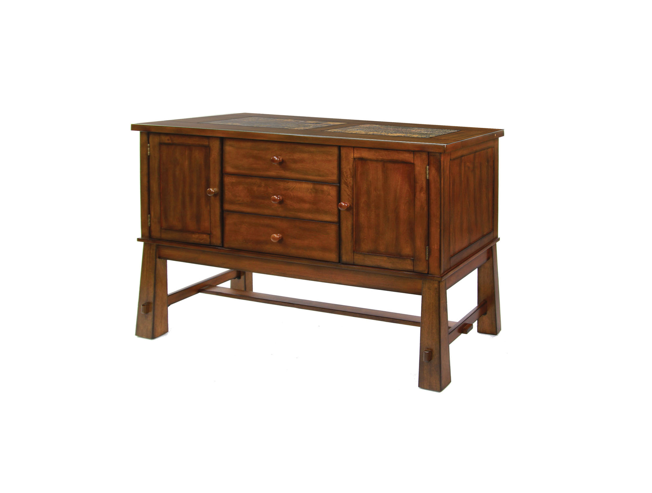 Furniture of America Pavians Tobacco Oak 2-Drawer Dining Server