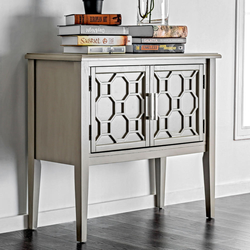 Furniture of America Luna Contemporary Grey 2-shelf Console Table
