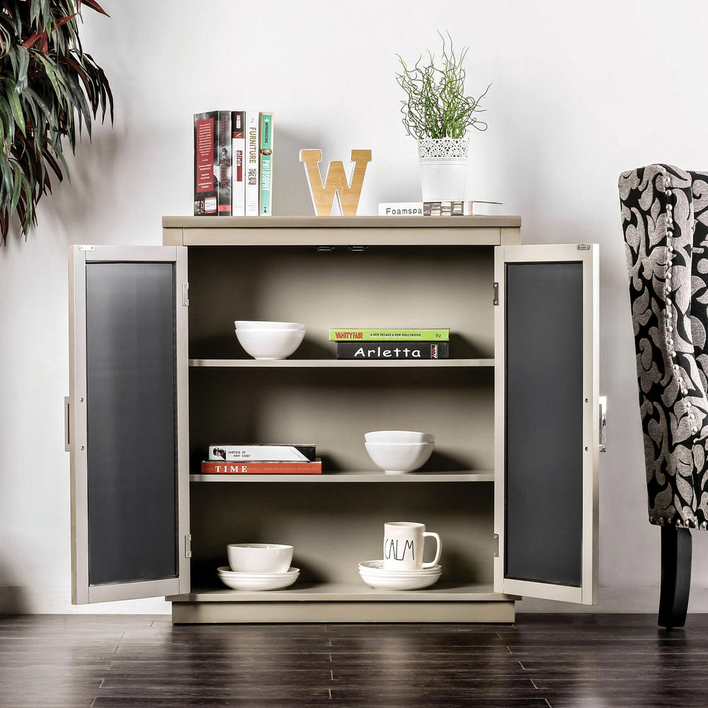 Furniture of America Oceana Contemporary Grey 3-Shelf Hallway Cabinet